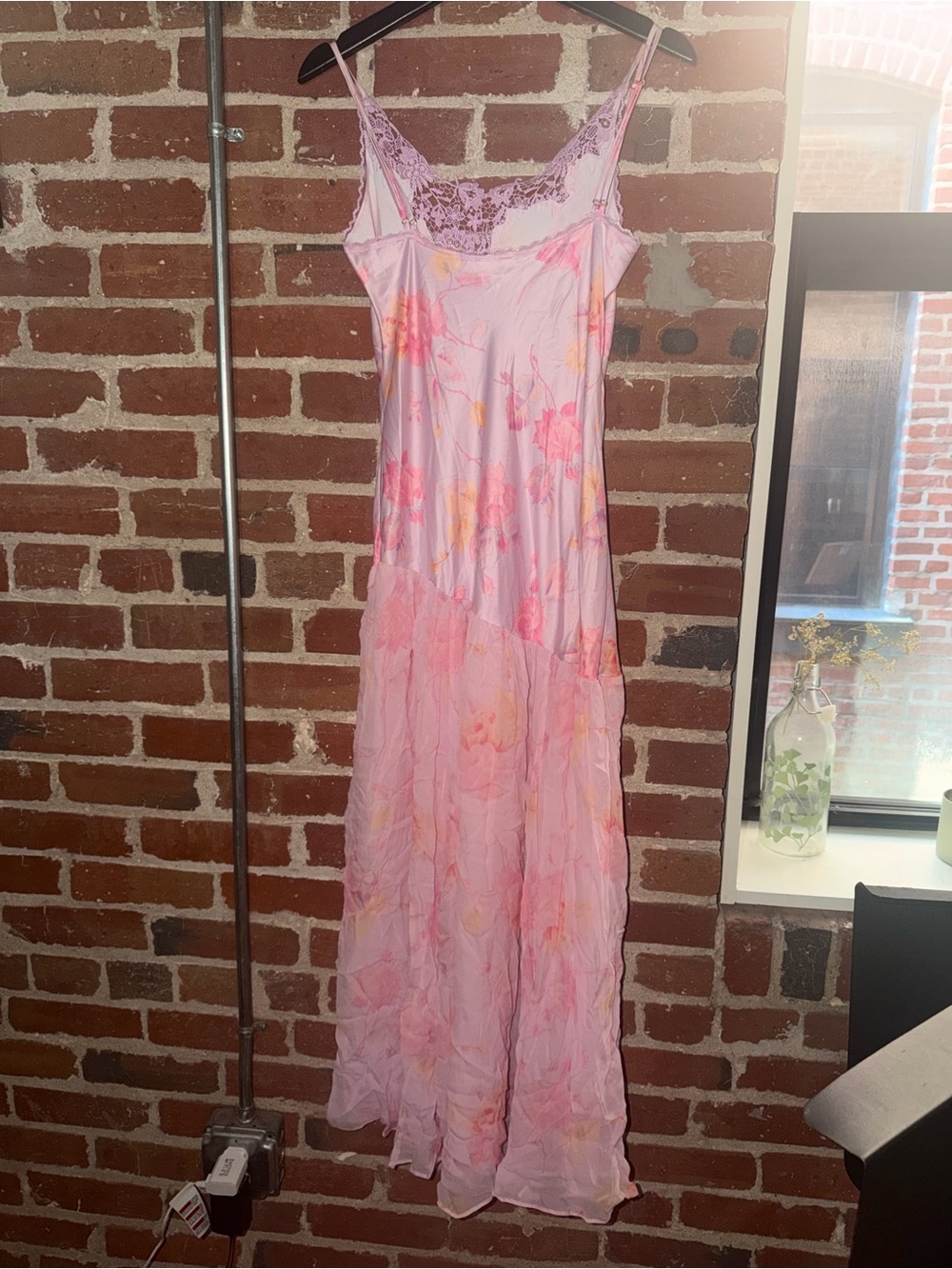 LoveShackFancy Women’s Pink Floral Lace-Trim Dress - Picture 2 of 2